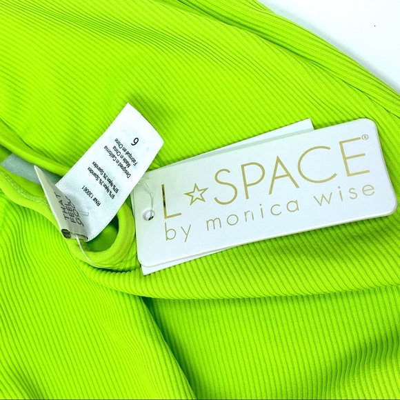 L*Space Ribbed Float On One Piece Neon Swimsuit - Picture 4 of 7